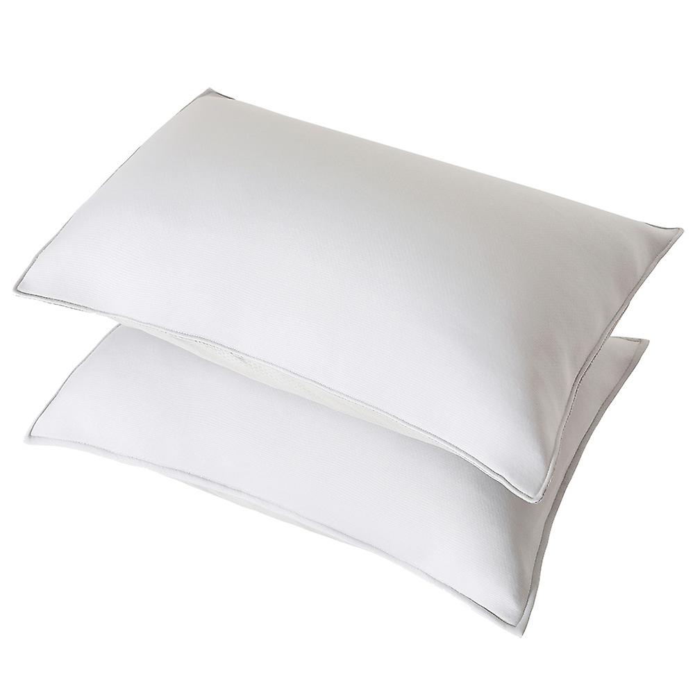 2Pcs Dust-proof Pillowcase Soft Comfortable Bedding Body Pillow Covers(Light Gray)