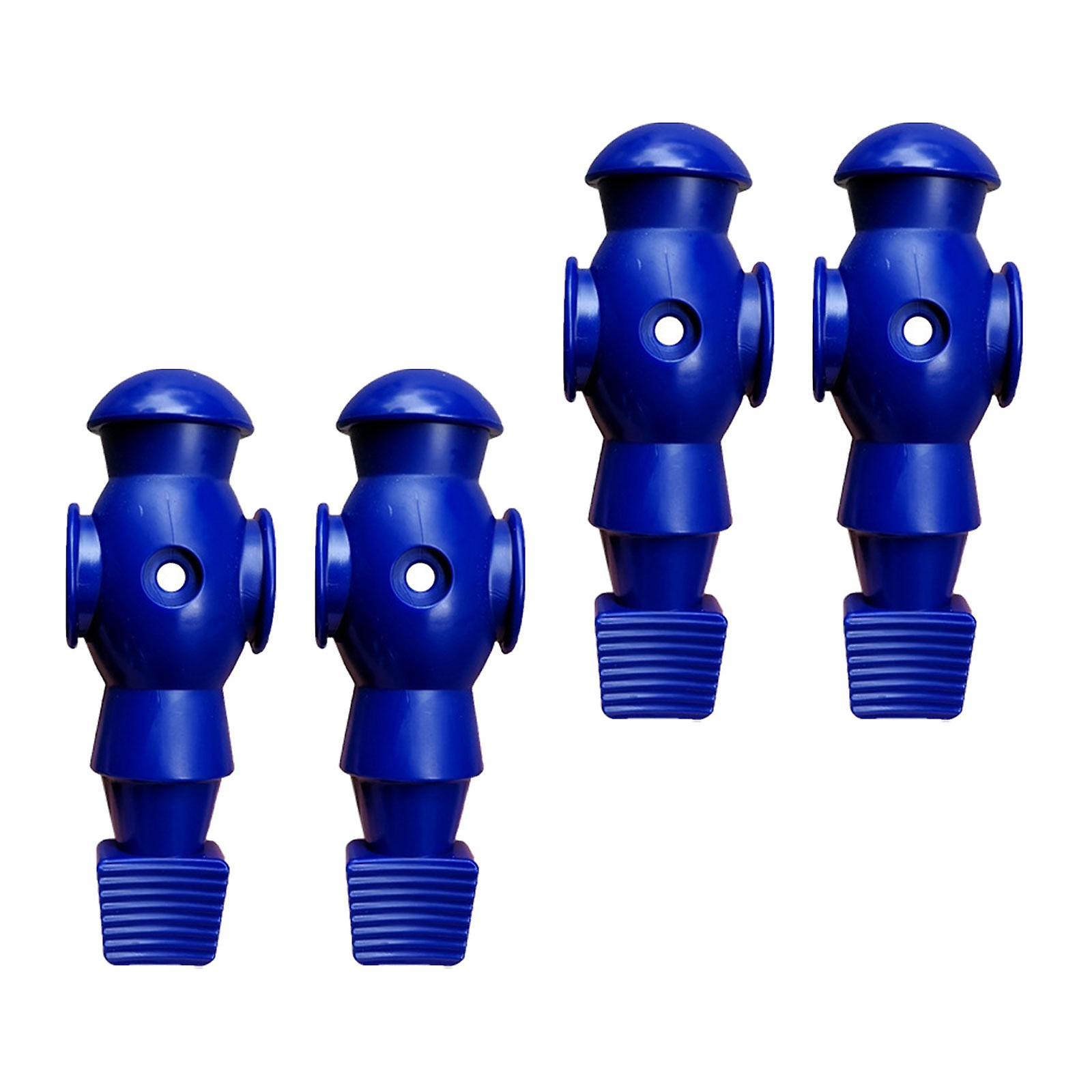 4x Foosball Table Men for Table Football Player Table Games Table Soccer Men Blue