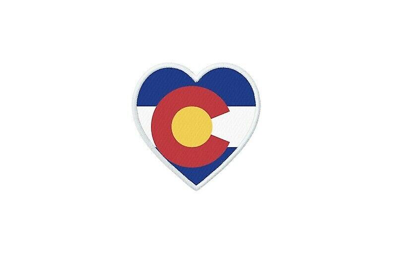 Patch badge ecusson prints thermocollant flag heart usa colorado