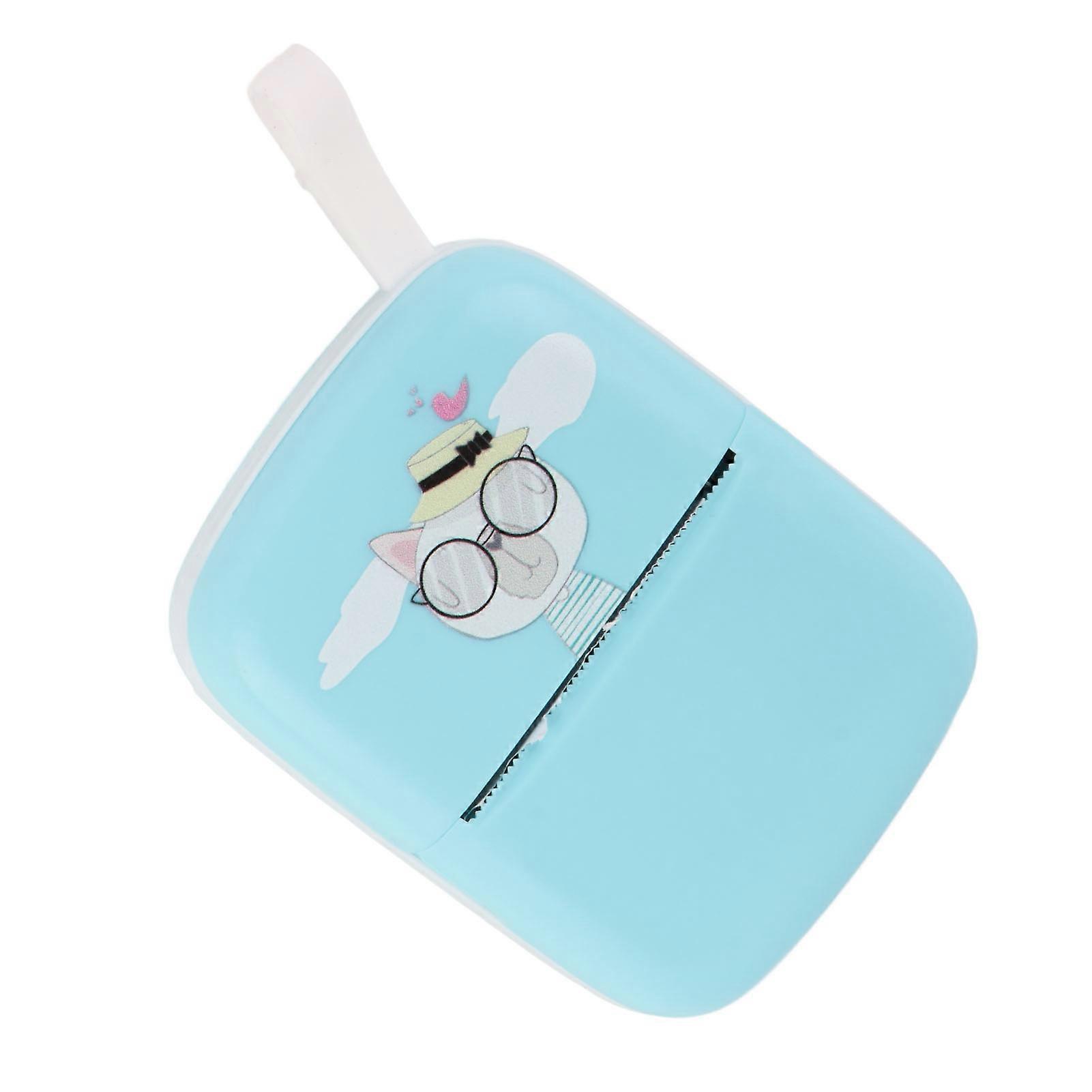 Pocket Thermal Printer Mini HD Bluetooth Inkless Pocket Phone Printer for Students Blue