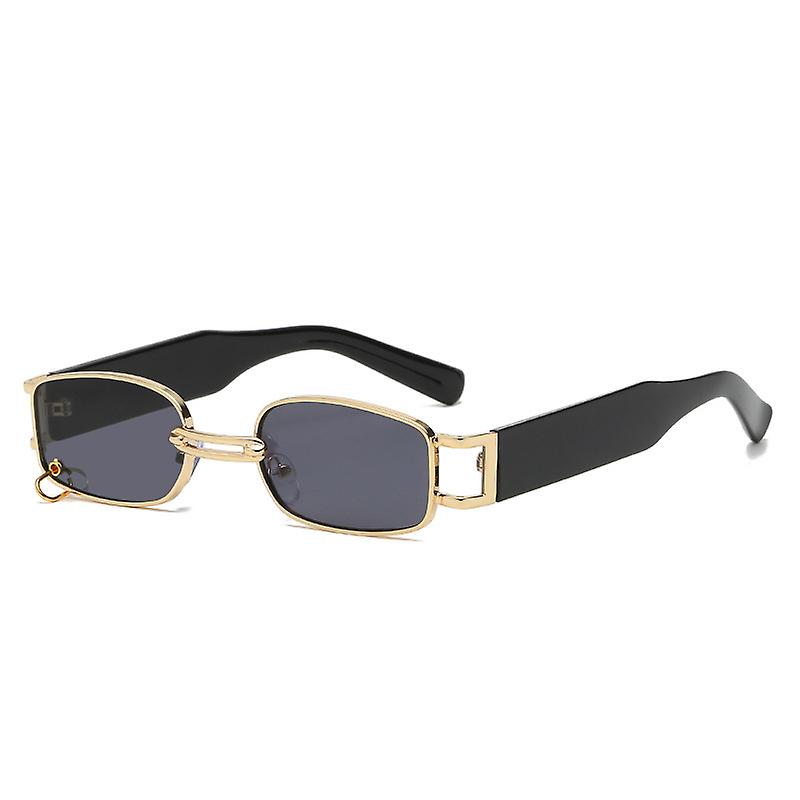 Small Frame Metal Square Sunglasses Ring Buckle Sunglasses