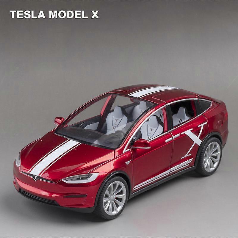 1:20 Tesla MODEL X MODEL 3 Alloy Car Model Diecasts Sound and light Toy Cars Kid Toys For Children Gifts Boy Toy Collection