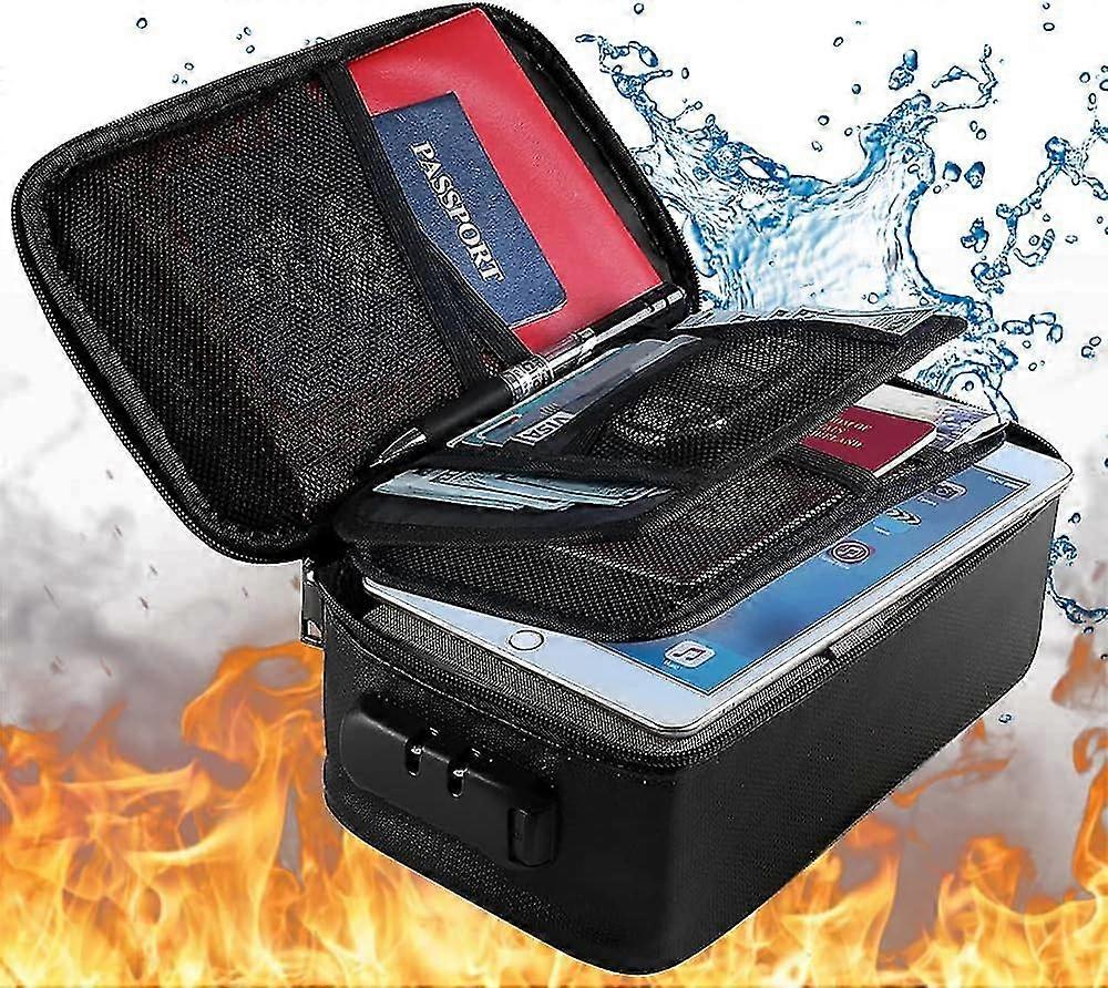 Fireproof Document Box Multi-layer File Organizer Case