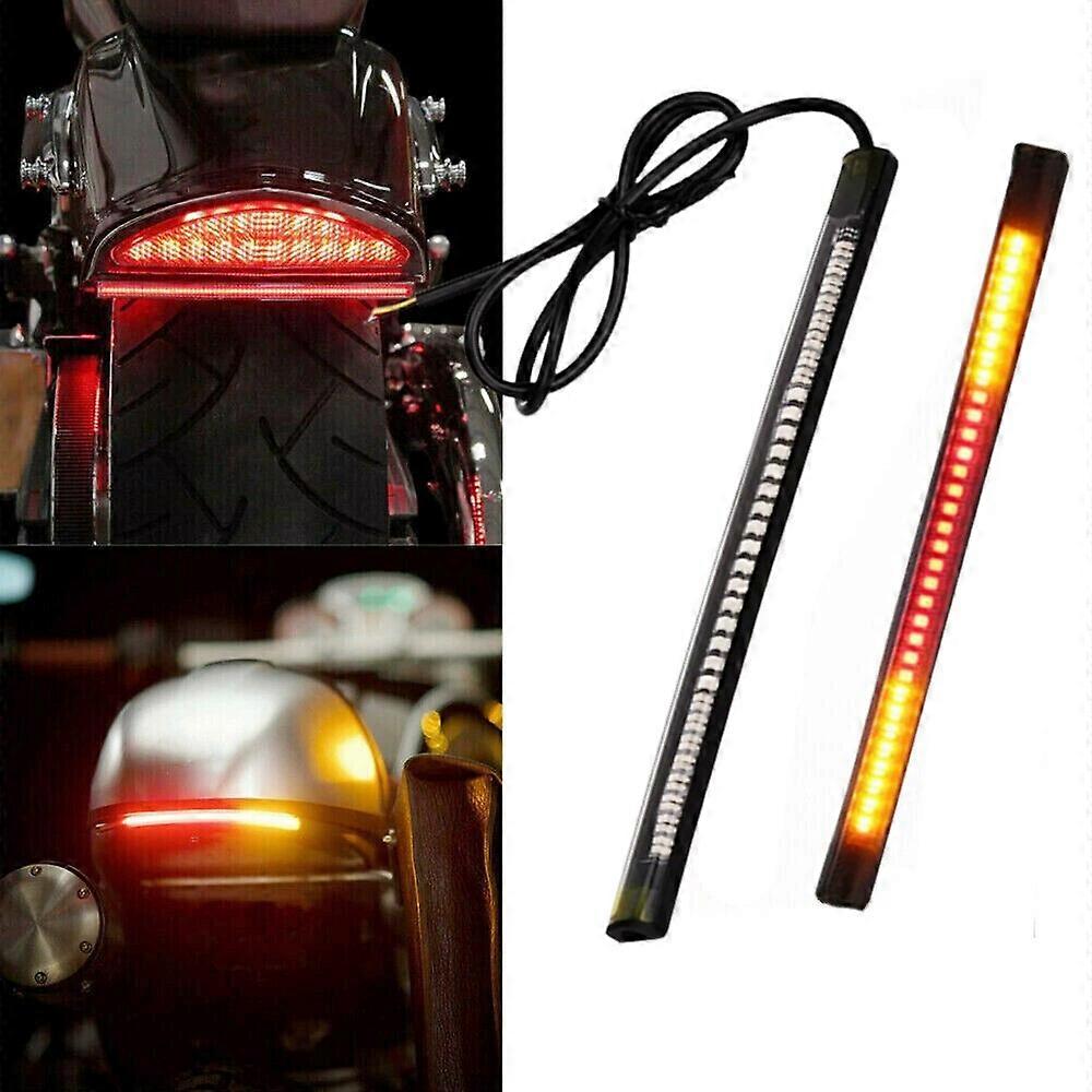 1PC Bicycle Flexible Brake Tail Stop Light Led Strip Motorcycle Lamp License Plate Strip Led Bicycle Turn Signal Tail Light FN9U1541