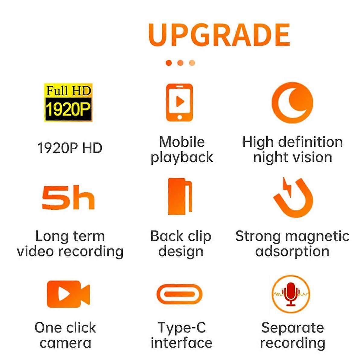HD 1920P Digital Camera Voice Video Recorder Night Vision Wide Angle Body Cam Sport DV Camcorder Loop Recording Cam
