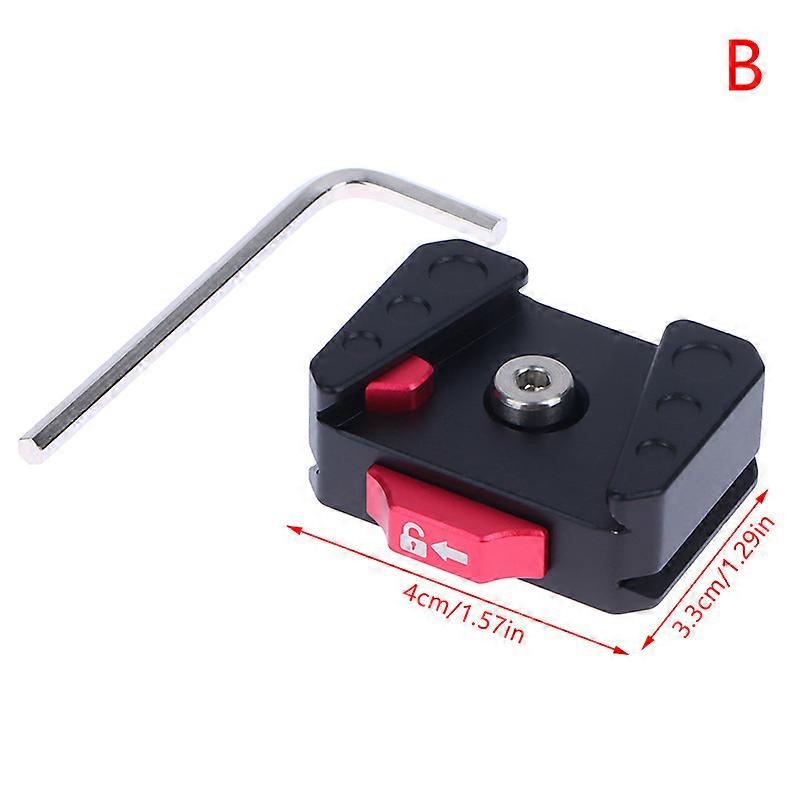 DSLR Action Camera Quick Release Clamp Plate, V-Lock Mount, 38mm Tripod Adapter, Mounting Plate, Card Initiated Strap Clamp Adapter