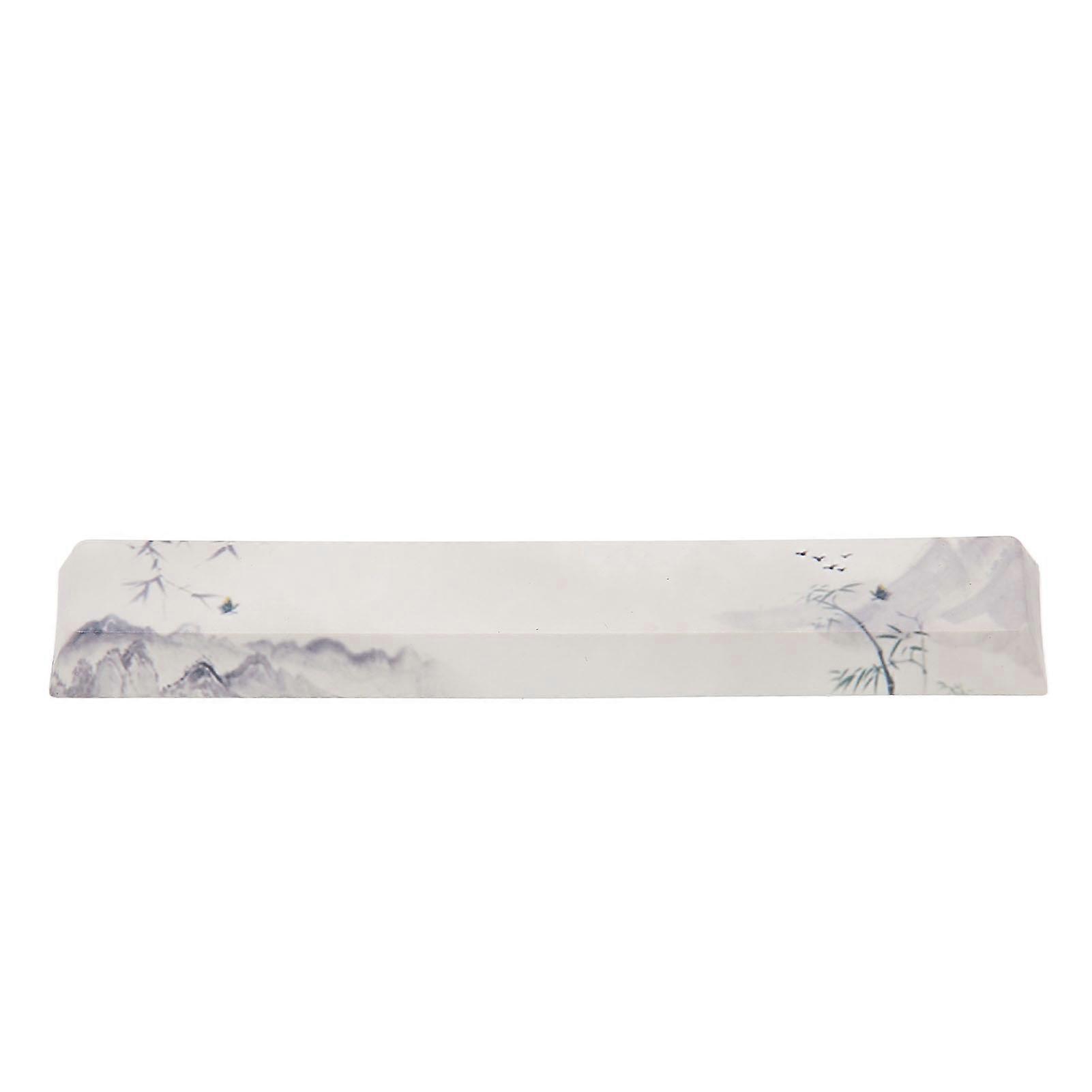 Spacebar Keycap PBT Ink Mountain Pattern DIY Universal Mechanical Keyboard Replacement Accessories