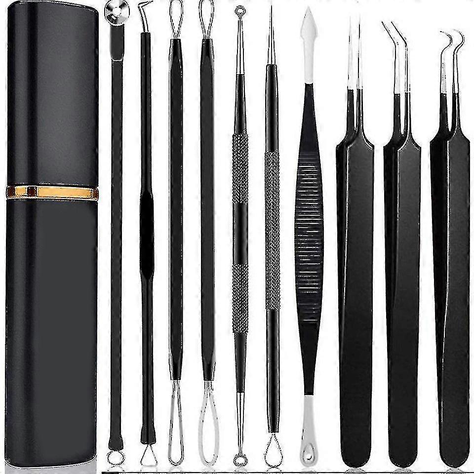 Pimple Popper Tool Kit,10 Pcs Professional Pimple Comedone Extractor Tool Acne Removal Kit-Yvan