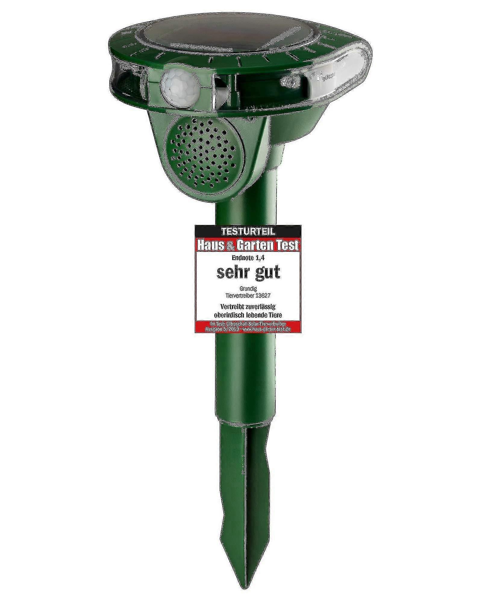 Ultrasonic Solar Animal Repeller, Cat Deterrent, Weatherproof Ip44 (green)