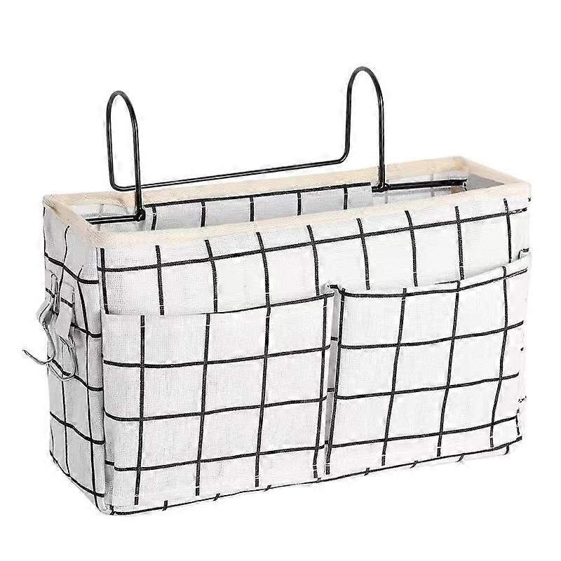 Bedside Storage Bag with Hooks Multi-Function Hanging Organizer Caddy