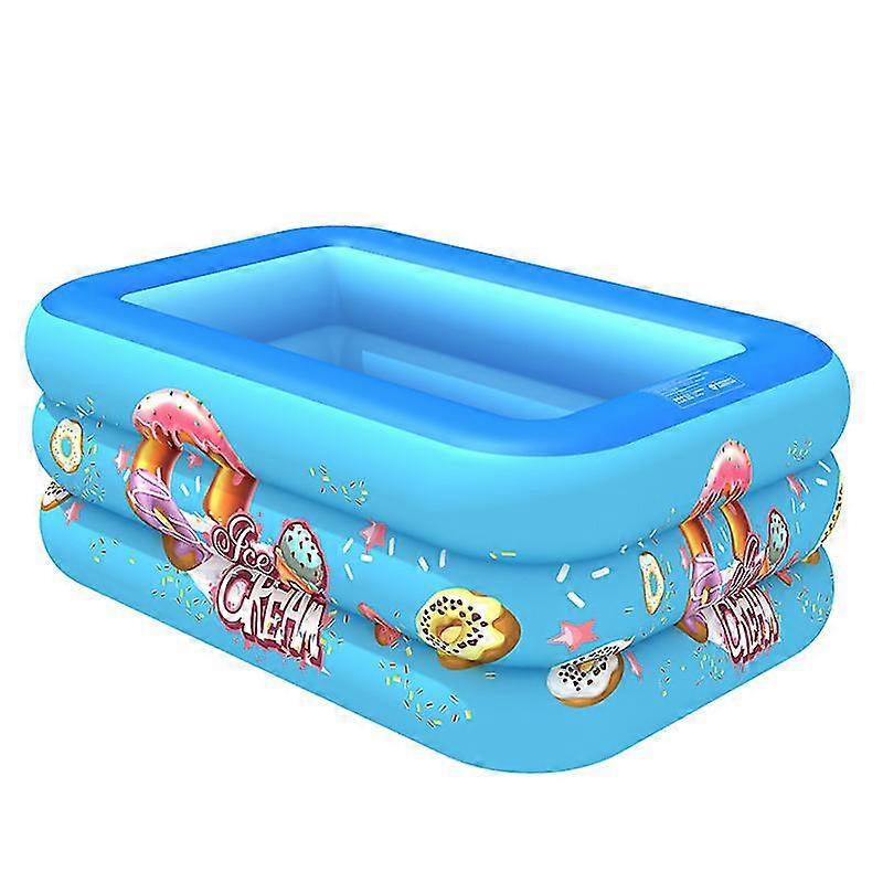 Blå uppblåsbar pool Hushåll Inomhus och utomhus Baby Pool Square Uppblåsbar Play Pool Pvc Pool Pool