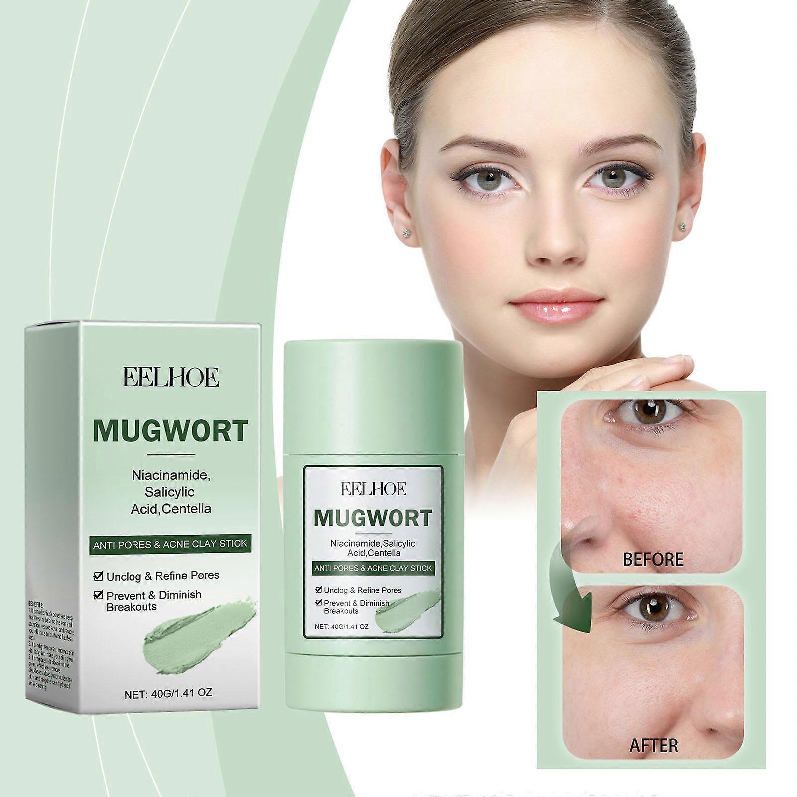 40g Masque de boue nettoyant pour points noirs à l’armoise : Hydrate en profondeur, nettoie les pores et éclaircit le teint.