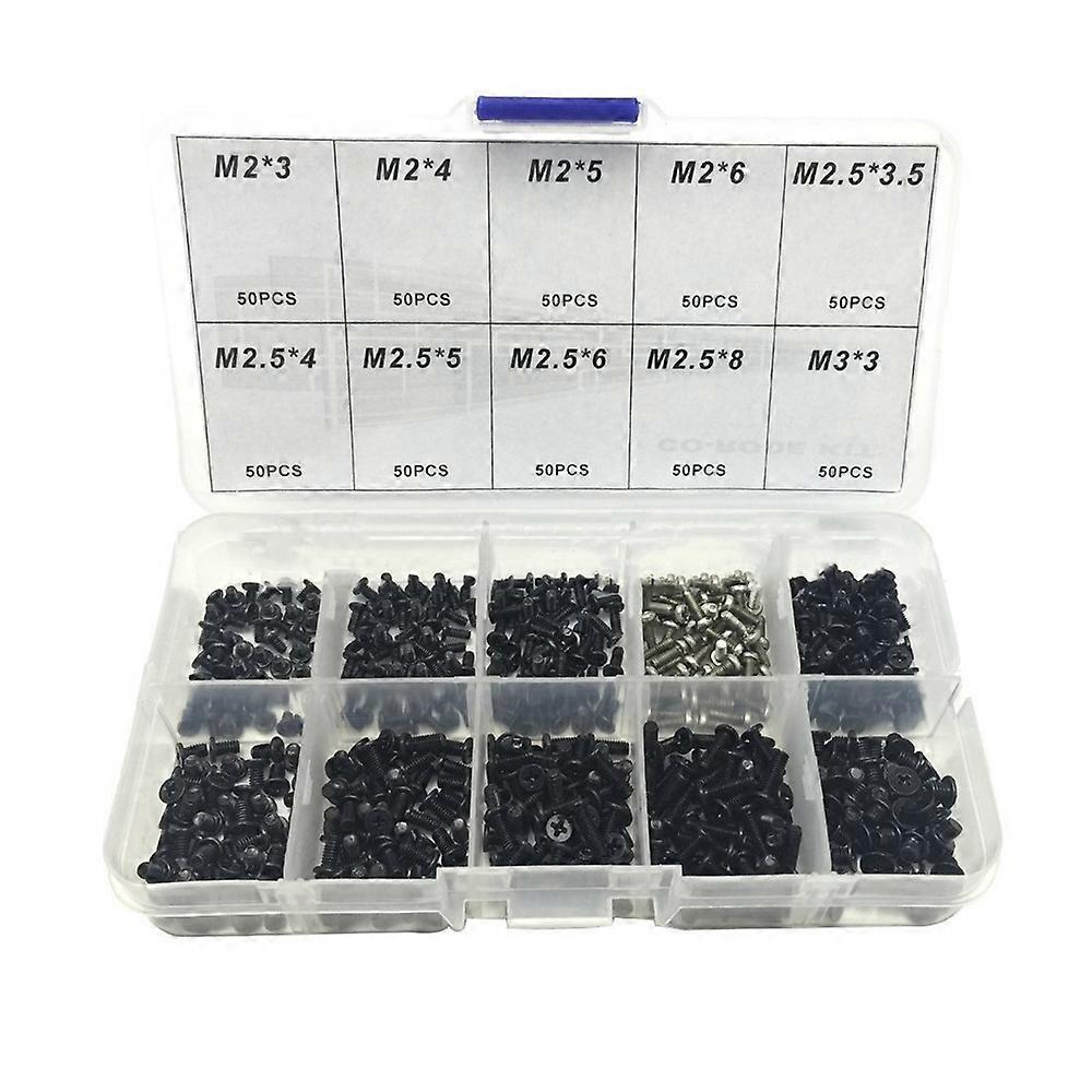 500Pcs Laptop Universal Screw Replacement Kit M2, M2.5, for
