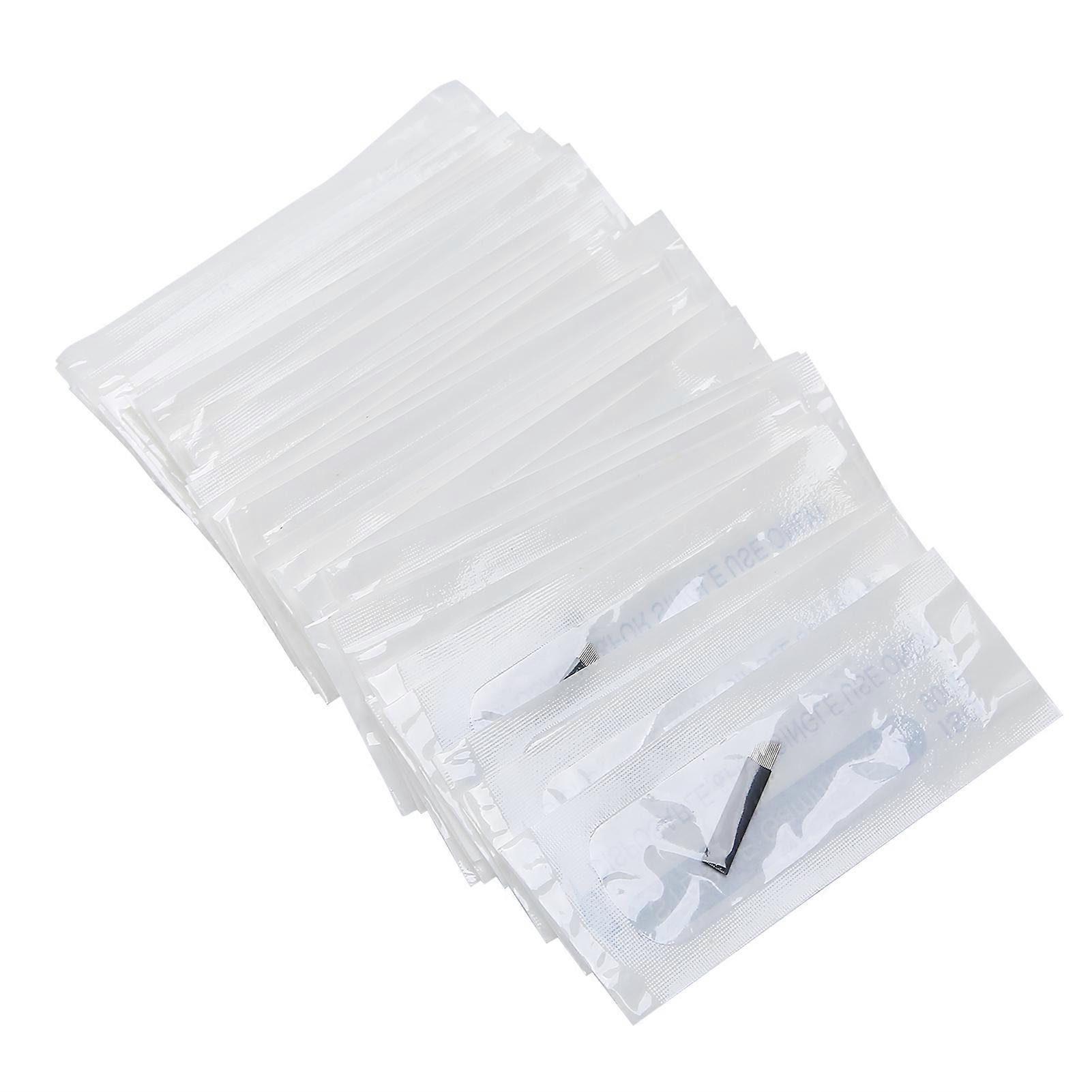 Stainless Steel Microblading Needles 50pcs Fast Coloring Eyebrow Shader Tattoo Needles Black Cover 28M2