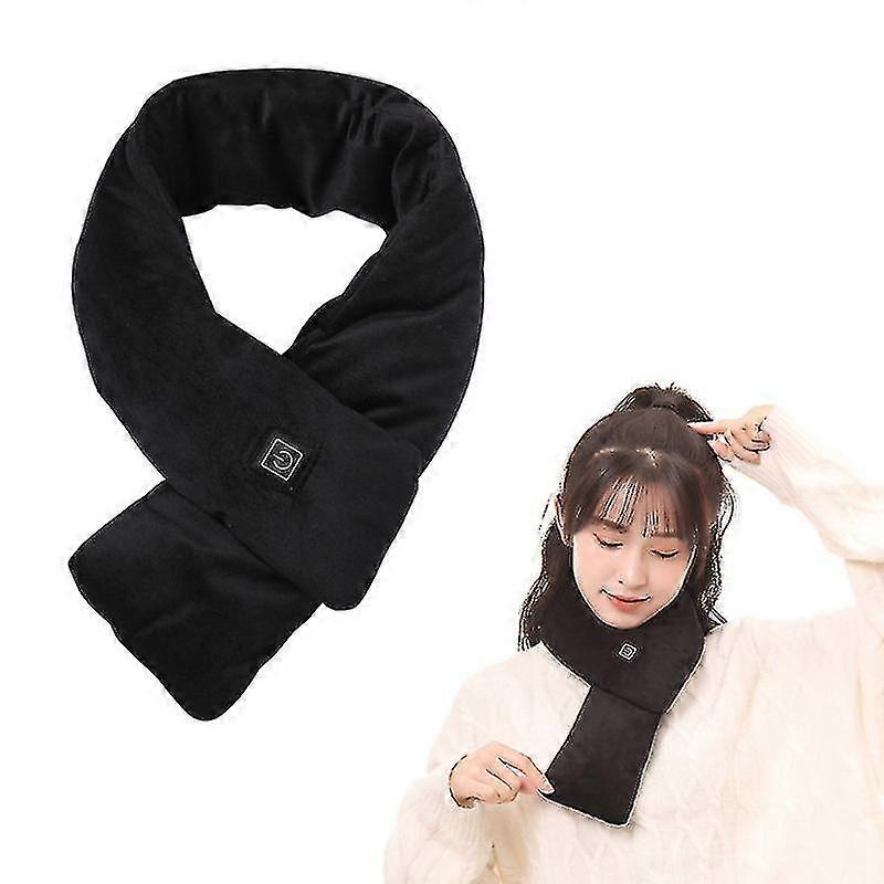 Uppvärmd halsduk hals värmedyna uppladdningsbar elektrisk uppvärmd hals wrap värmeterapi grå för ömhet