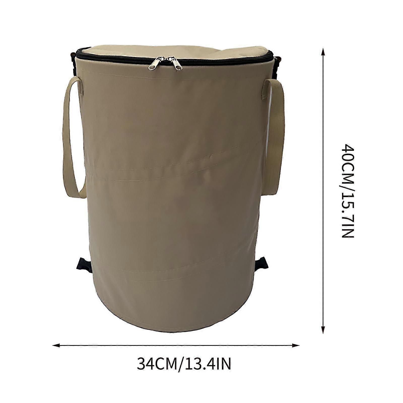Outdoor Camping Large-capacity Foldable Portable Trash Can With Cover