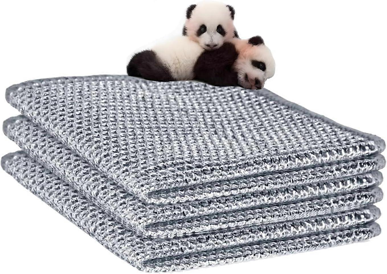 3 Pack Dual-Layer Scratch-Resistant Dish Cloths, Soft, Non-Stick Safe