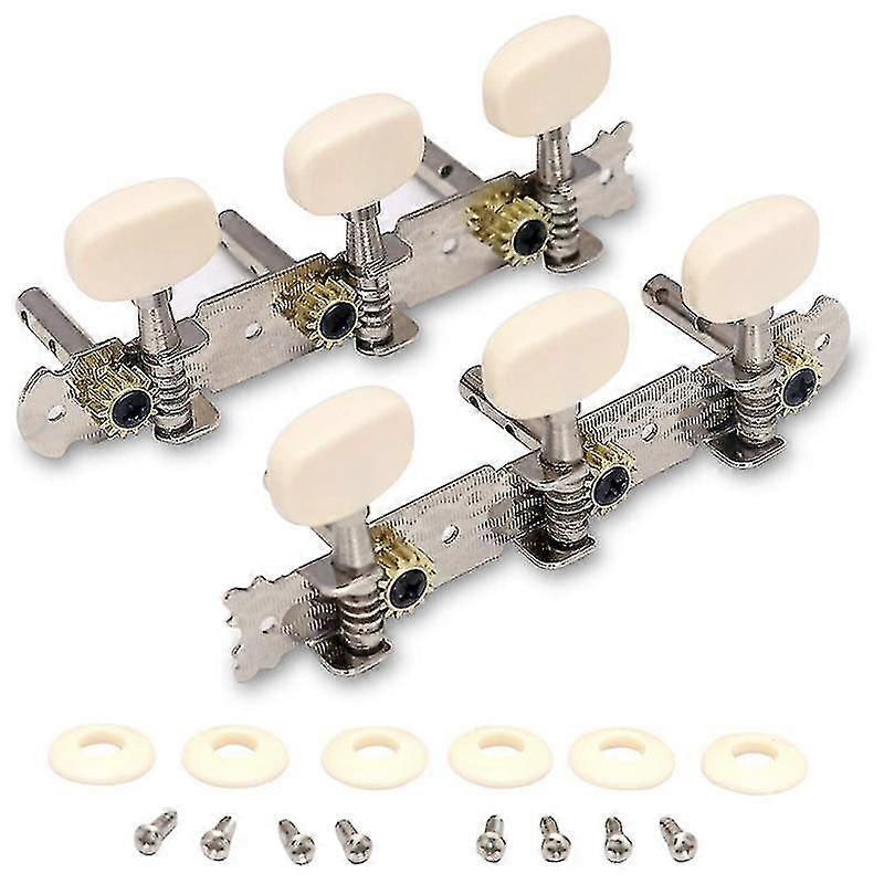 Vintage gitarrstämpinnar guldpläterade maskinhuvuden Tuning Tuners Enkelhål för klassisk gitarr
