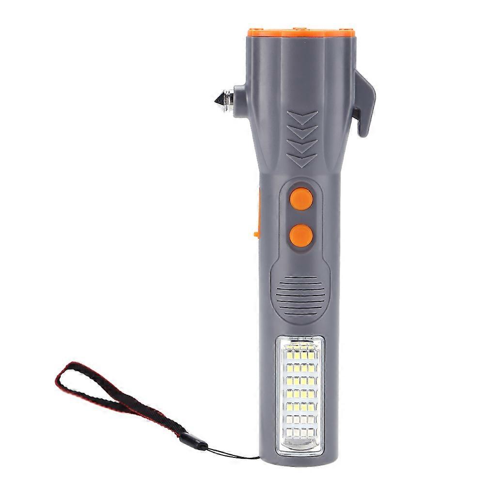 Multi-function 29 LED Flashlight Emergency Hammer Seat Belt Cutter USB Work Safety Light