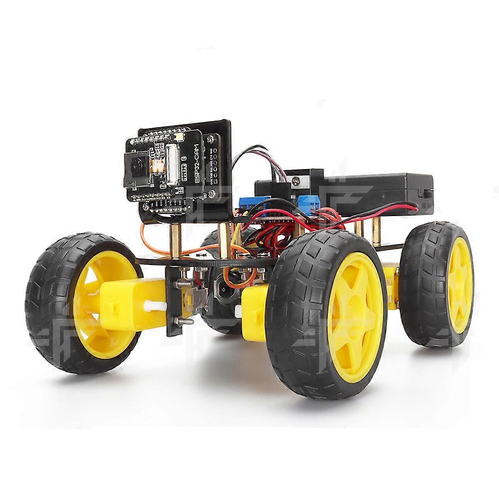 DIY robotbil til 4WD Wifi ESP32 CAM, let monteringssæt med kamera