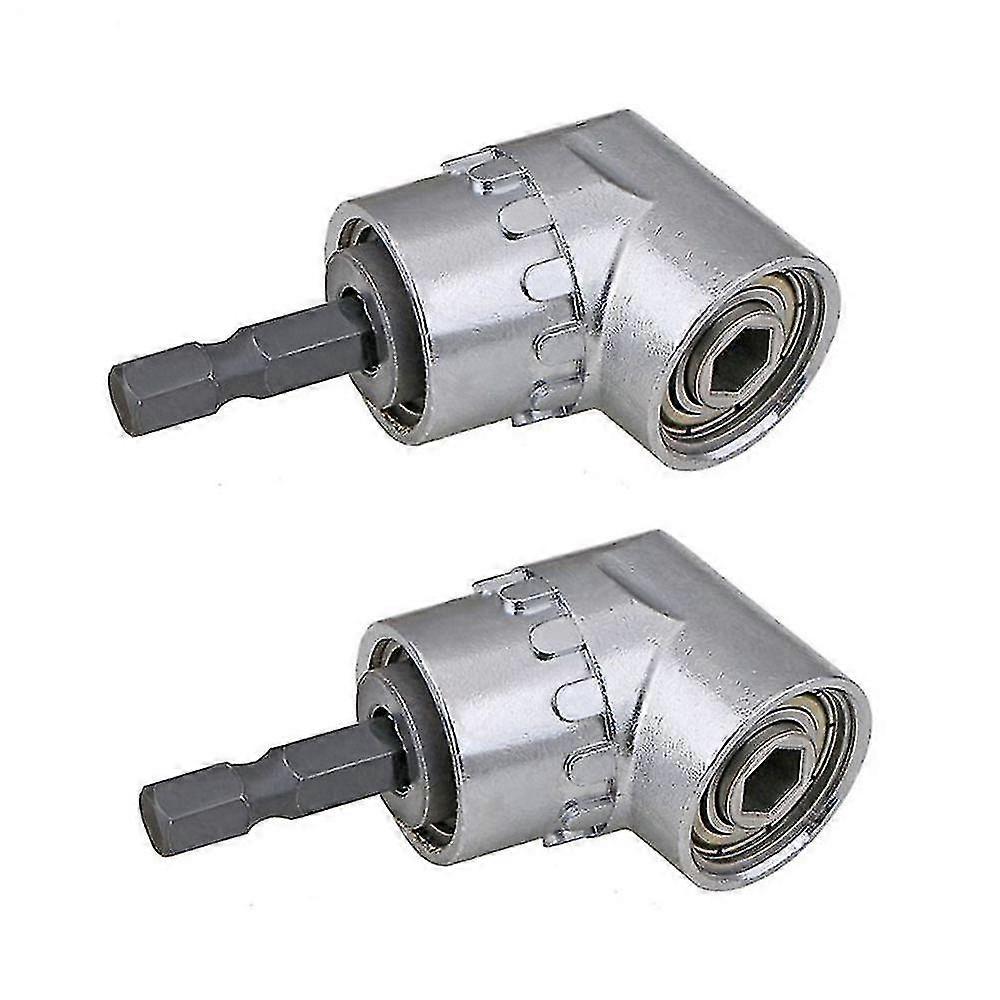 2pcs Right Angle Drill,105 Degree Multifunction Right Angle Driver With 1/4inch Hex Bit Socket Scre