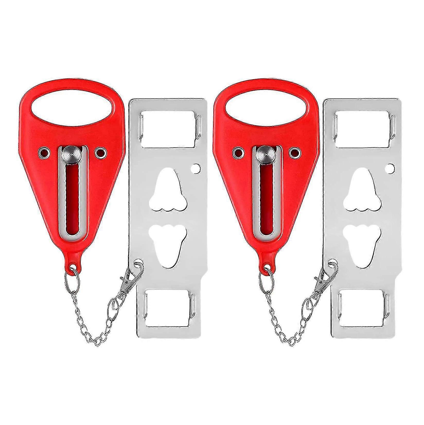 Compatible Withcompatible With2 Pack Portable Door Lock Solid For Safety In Hotel Apartment A