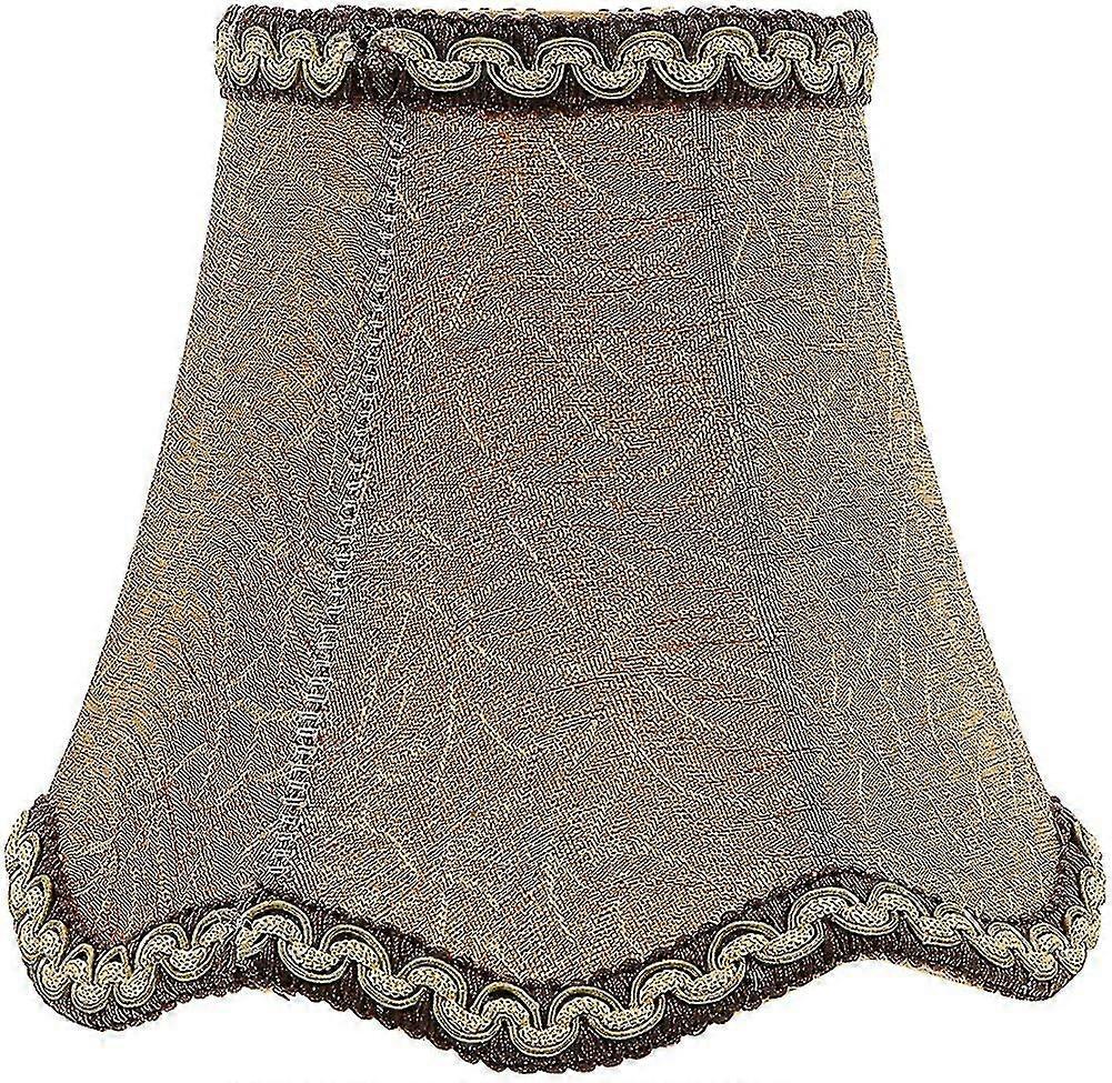Retro Fabric Lamp Shade Burlap Clip On Chandelier Lamp Shades Linen Lampshade For Table