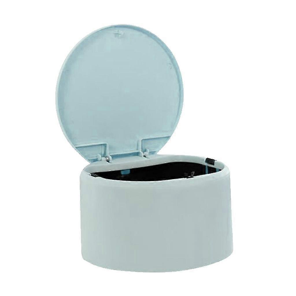 Desktop Push-type Round Trash Can Household Mini Pop-up Trash