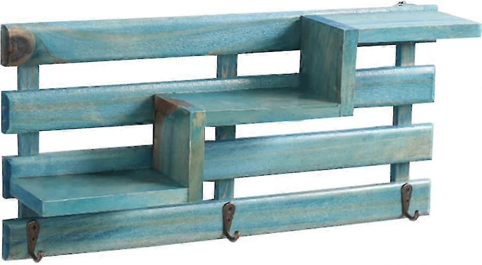 Wall Shelf With Key Hook Creativity Wood Wall Shelf Wall Storage Rack Stair Shelf Wall