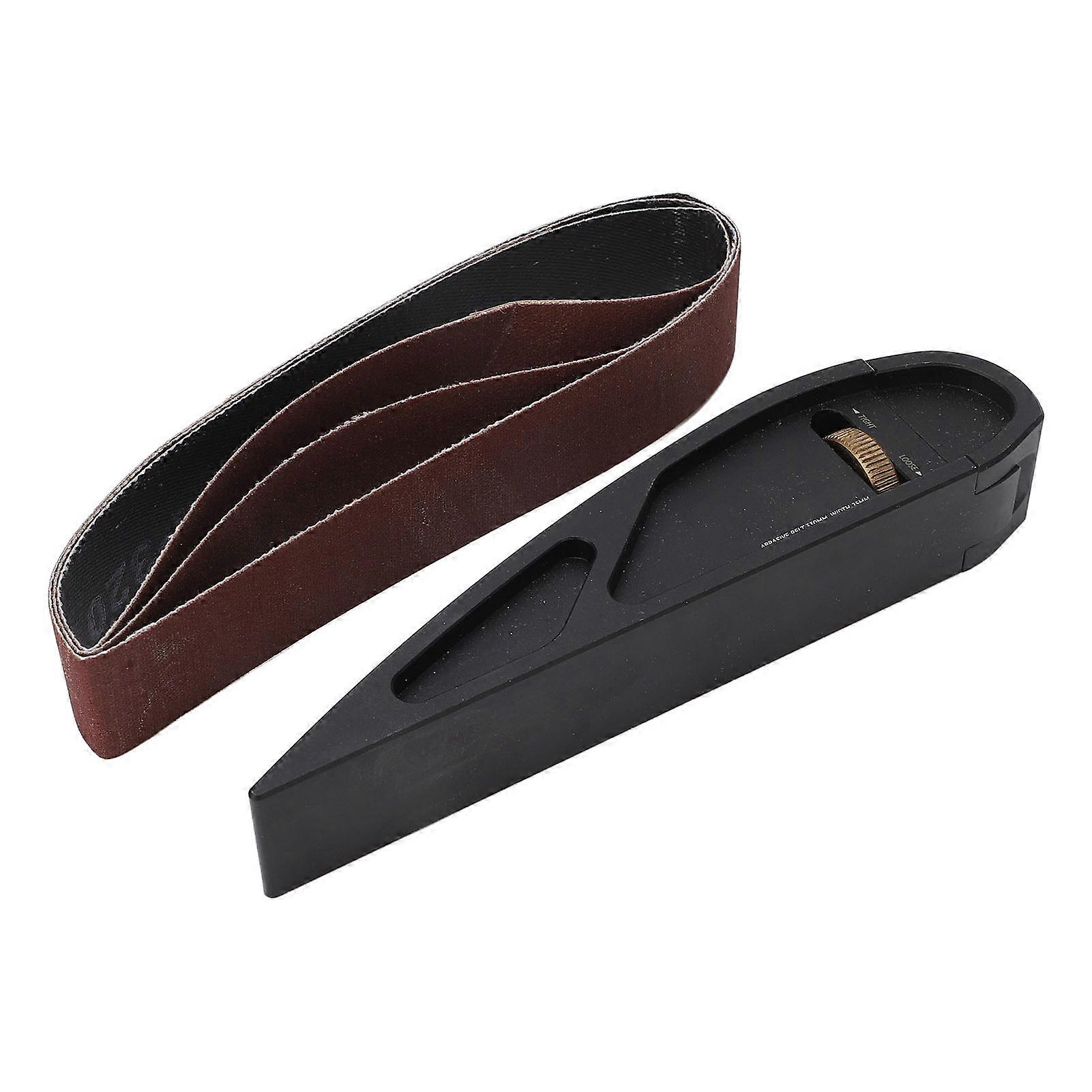 Alumíniumötvözet csiszolópapír-tartó 3 db-os csiszolószalaggal Kézi famegmunkáló polírozó szerszámok