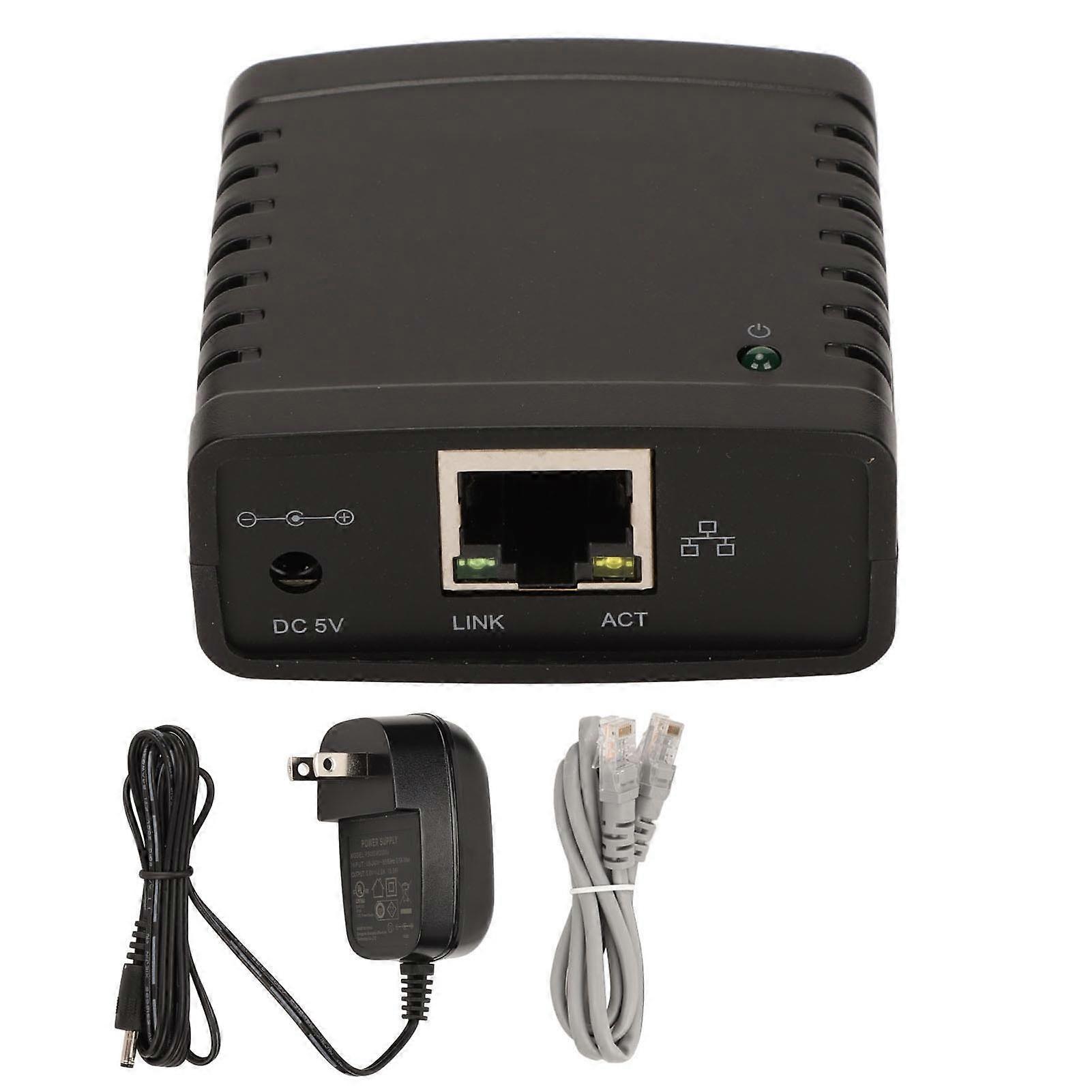 خادم طباعة USB TCP IP LPR خادم طباعة 10 ميجابت في الثانية 100 ميجابت في الثانية قياسي RJ45 منفذ LAN USB موسع لاسلكي شارر 100?240V الولايات المتحدة التوصيل YEMMA