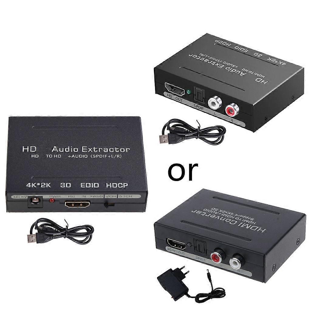 Compatible HDMI Vers Optique compatible HDMI + SPDIF + RCA L/R Audio Extractor