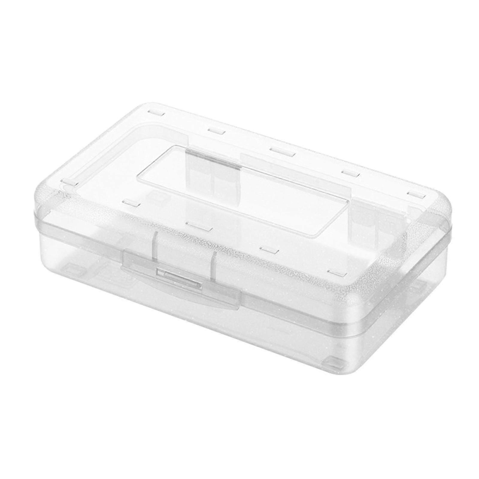 Plastic Large Capacity Pencil Boxes Clear Boxes With Lid Stackable Design