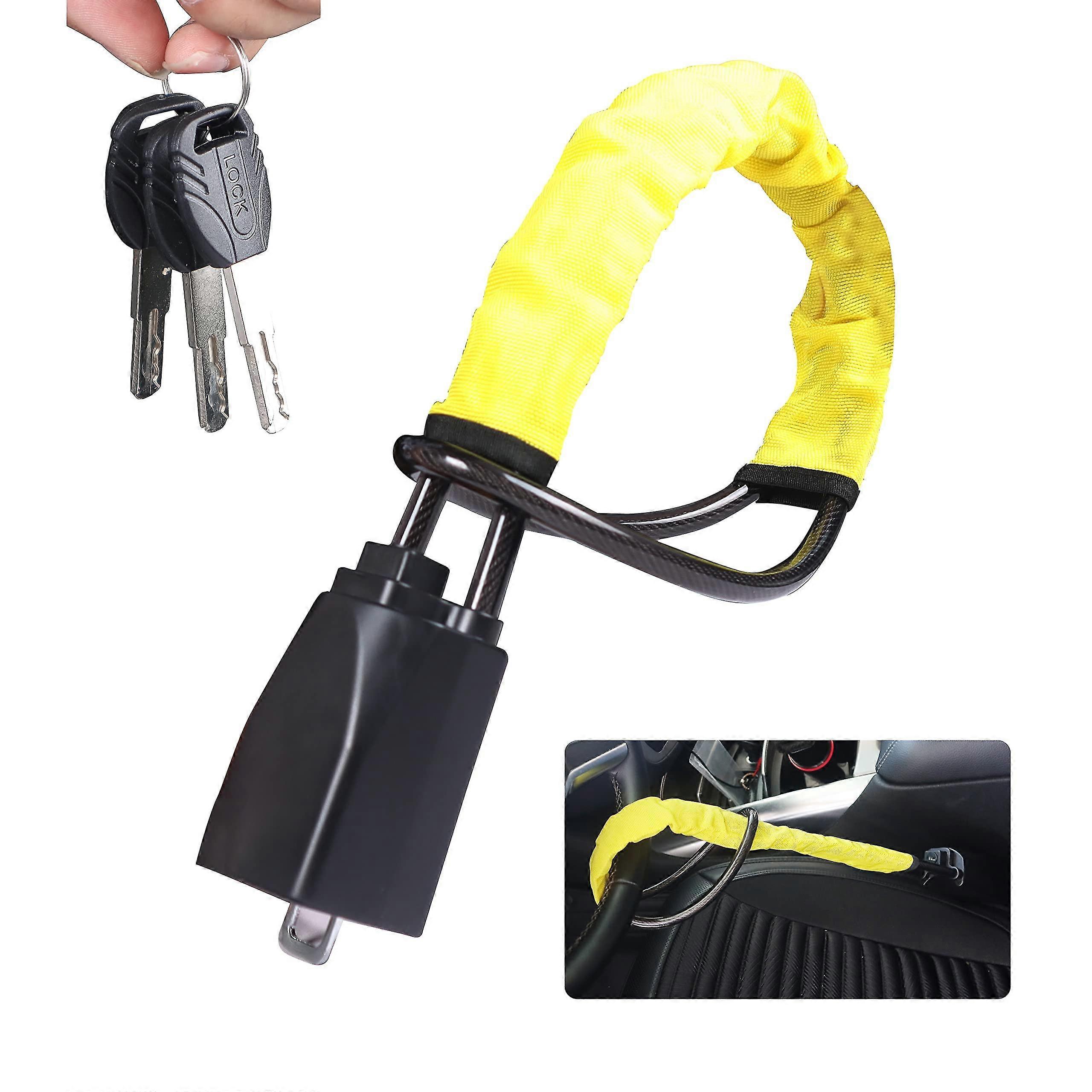 Steering Wheel Lock Seat Belt Lock, Car Steering Wheel Lock, Universal Anti-theft Car Security Device