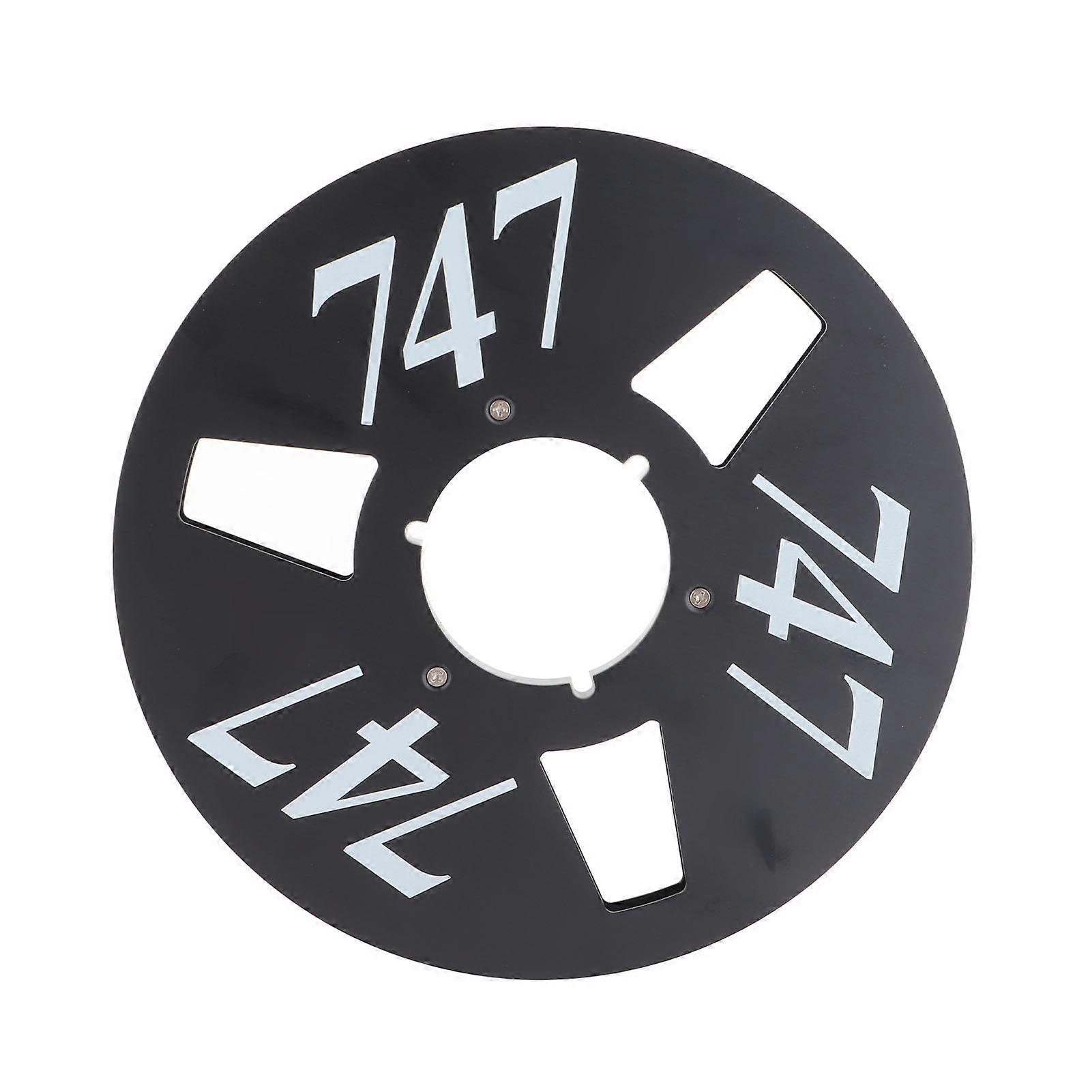1/4 10.5 Inch Empty Tape Reel 3 Hole Aluminum Alloy Opening Machine Part Open Reel Takeup Reel Black