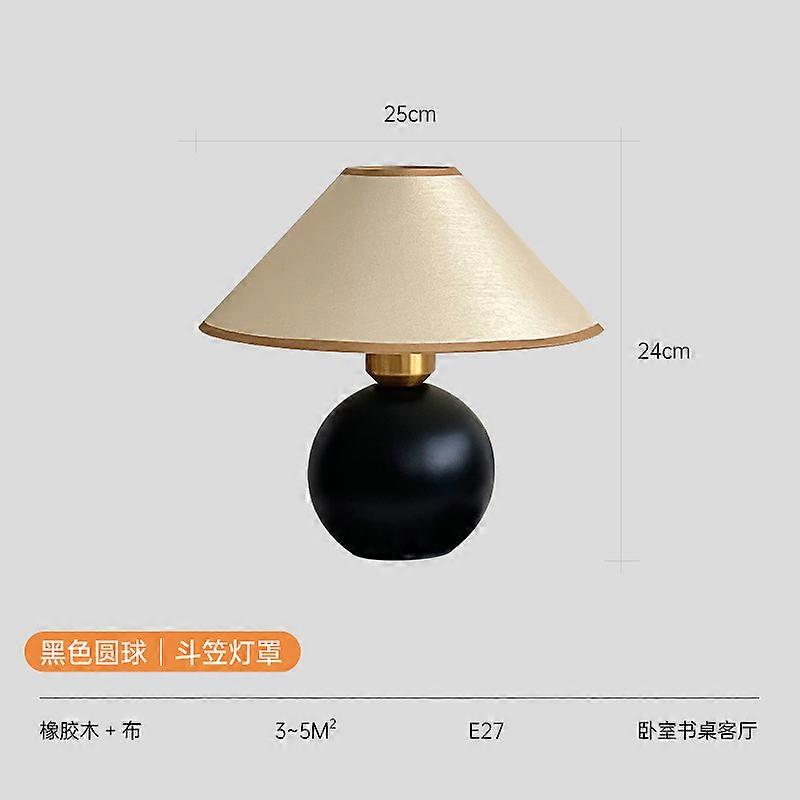 Japanese Style Retro Table Lamp Ins Style New Bedroom Lamp Bedside Lamp Small Table Lamp Simple Atmosphere Solid Wood Decorative Table Lamp