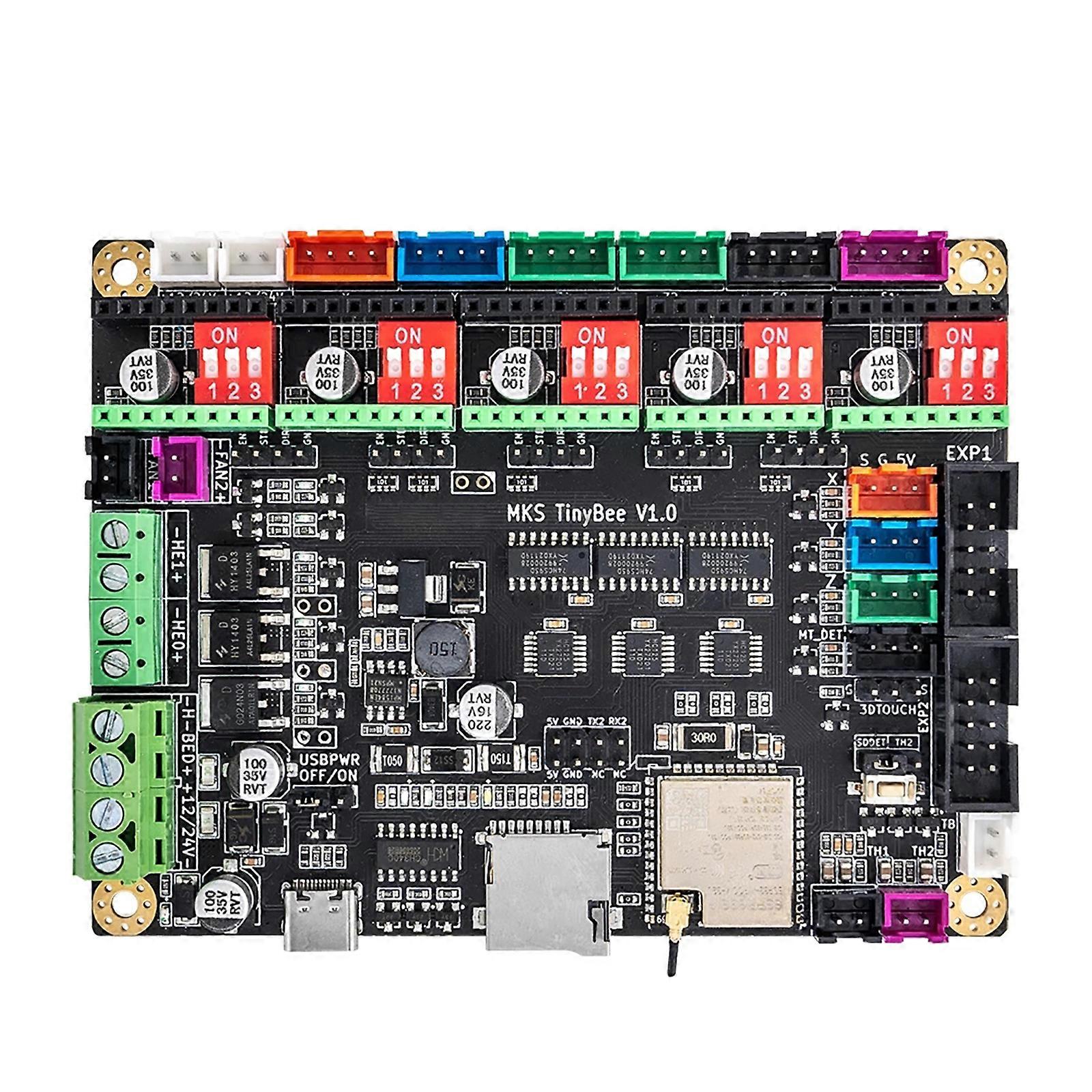 MKS TinyBee Motherboard ESP32-Wroom-32U 8M Flash ESP32-D0WD-V3 Chip Dual Core 32 Bit 3D Printer Controller