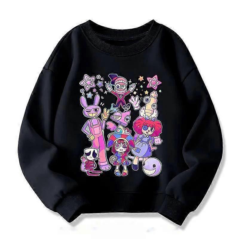 Jax The Amazing Digital Circus Bluza z kapturem Kawaii Cartoon Pomni Printed Swetry z długim rękawem Casual Y2k Ciepłe bluzy dla dzieci
