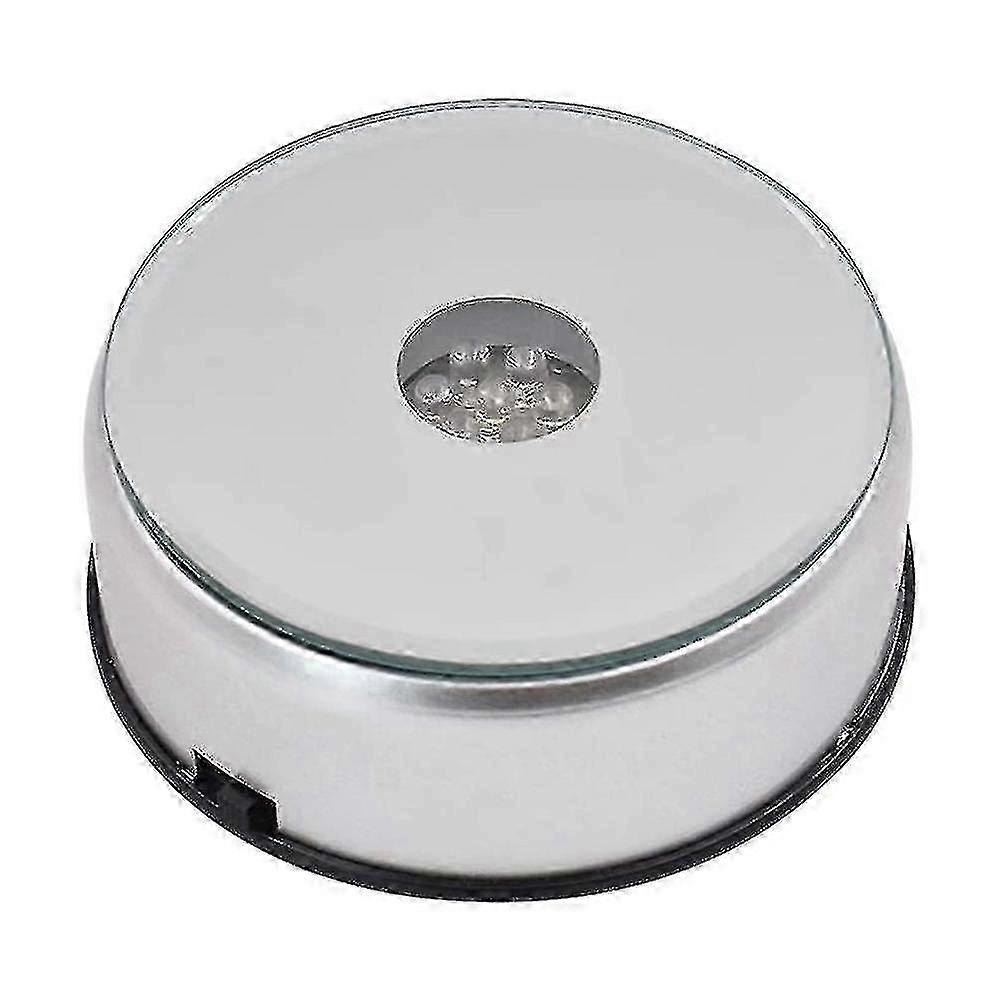 Display Turntable Base for Crystals Glass Art,LED Colored Rotating Crystal Display Base Stand with