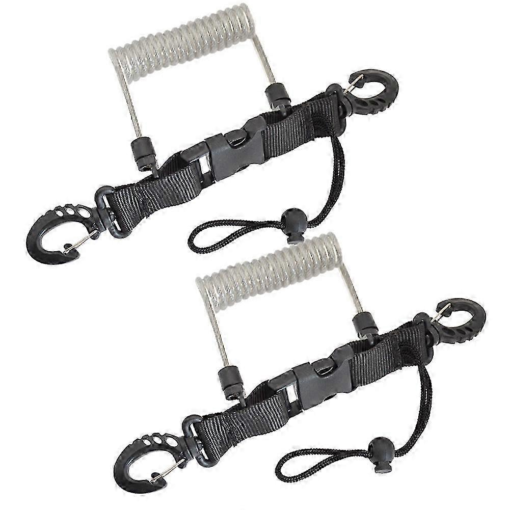 Diving Camera Lost Hand Rope TPU Spring Steel Wire Anti-Lost Rope with Quick Release Buckles on Both Ends Color As Shown