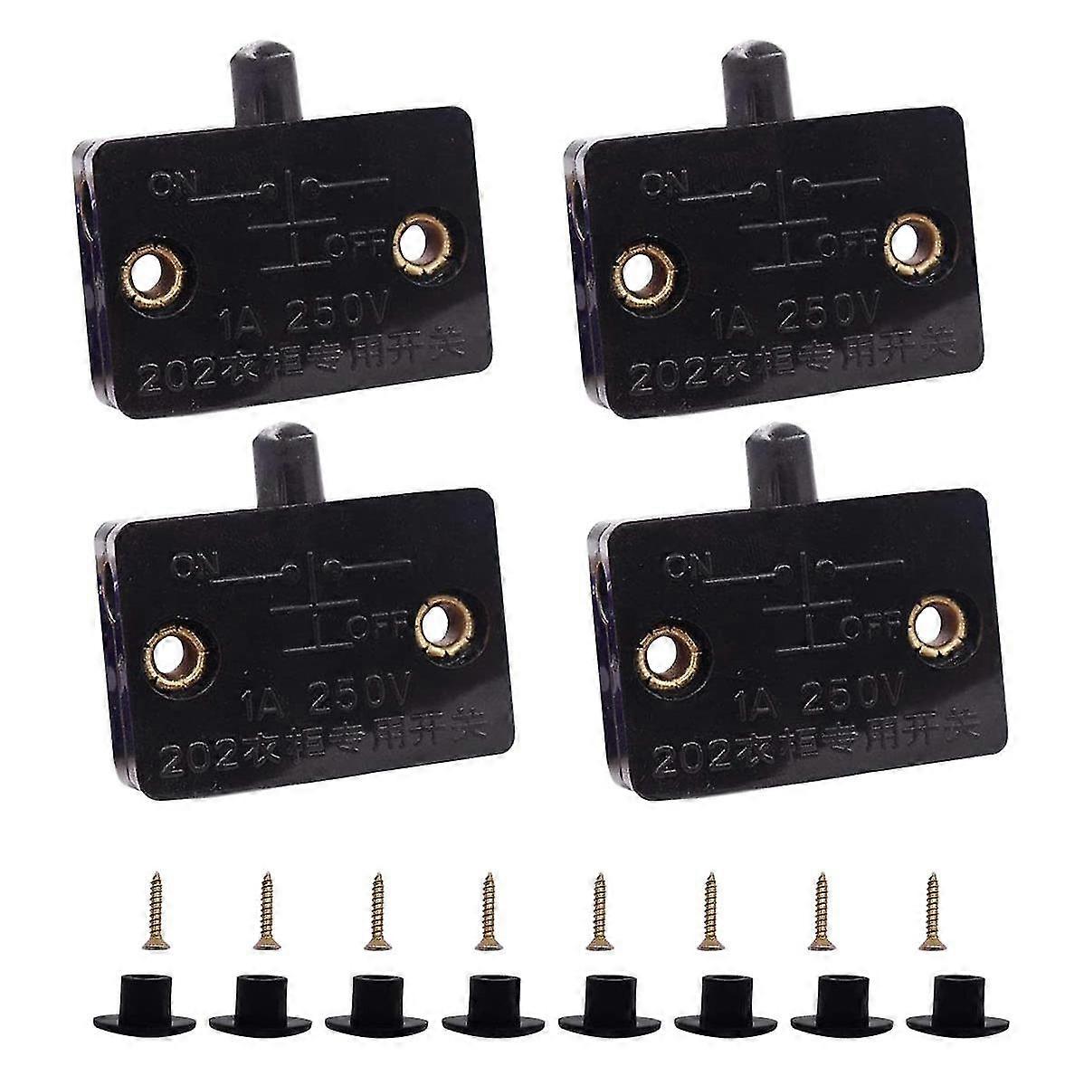 4 Pcs Cabinet Door Switch Cabinet Lamp Switch Drawers Open On Close Door Applicable To 12v 24v 110v