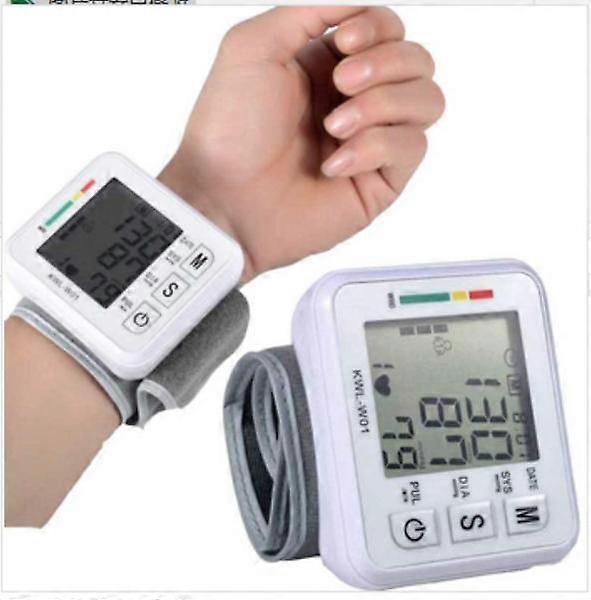 Automatic Blood Pressure Monitor With Portable Case Irregular Heartbeat Bp And Adjustable Wrist Cuff Perfect For Health Monitoring
