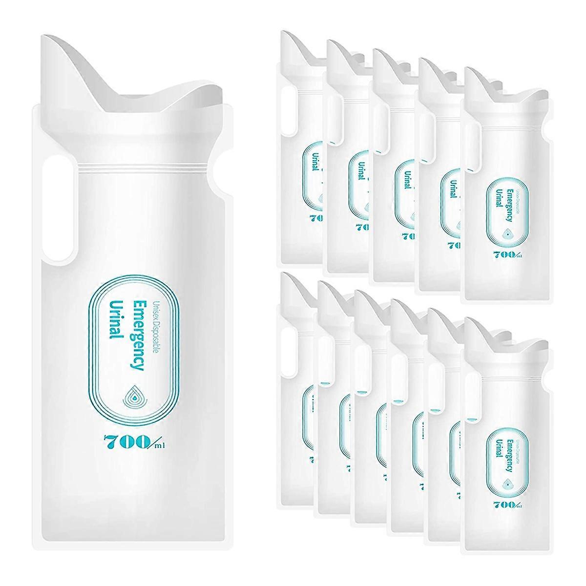 Sacs d’urine jetables 12PCS, sacs d’urine 700ML pour l’urgence de camping de voyage et les embouteillages, sac de pipi