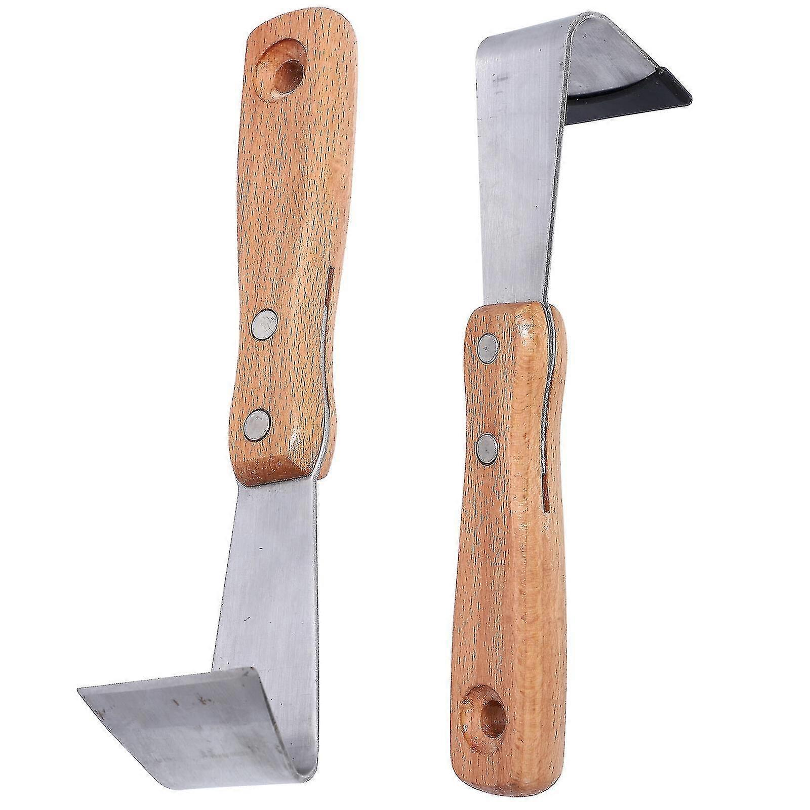 2pcs Practical Fruit Tree Bark Scraping Cutters Gardening Bark Scrapers (silver)