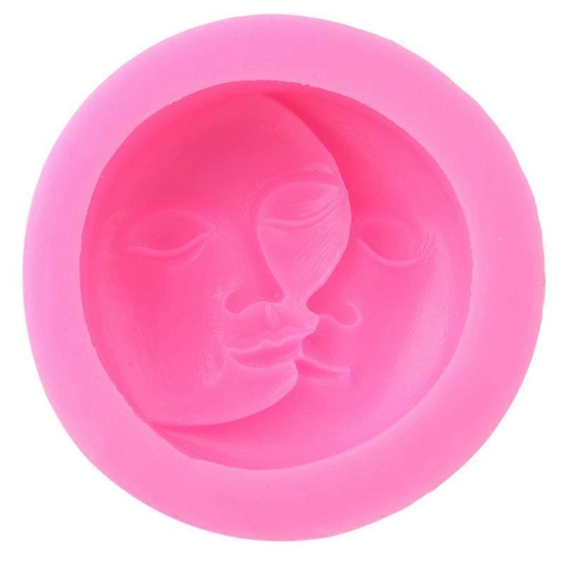 2 PCS Face Silicone Model Baking Mold