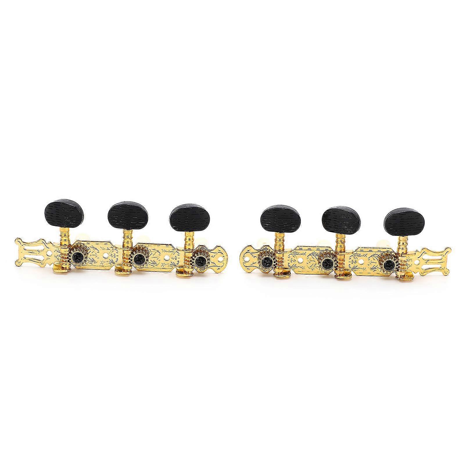 2Pcs Guitar Tuner Head String Tuning Peg Metal Open Set Kit para Acústico Elétrico
