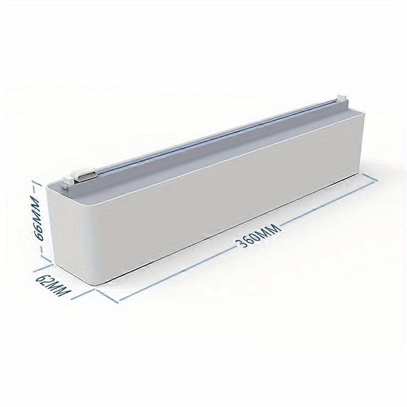 Magnetic Suction EasyCut Cling Film Dispenser - Reusable Food Wrap Slicer with Slide Cutter for Effortless Kitchen, Restaurant & Supermarket Use - Per