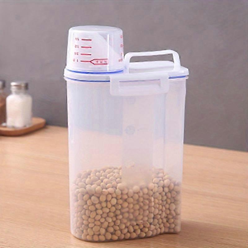1pc, Moisture-Proof Plastic Sealed Jars for Food Storage and Organization - Reusable Containers for Grains, Snacks, and Dry Goods - Kitchen Refrigerat