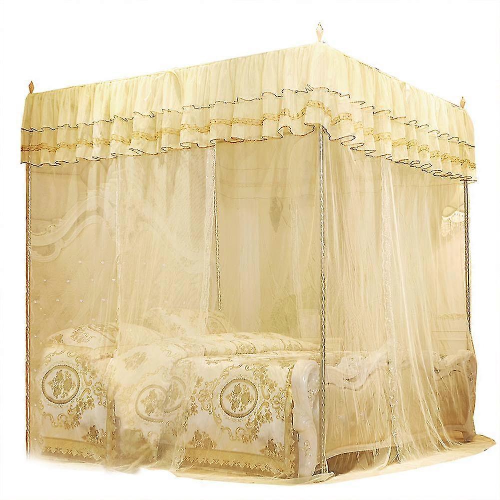 Luxury Princess Bed Canopy Netting with Three Side Openings (L)