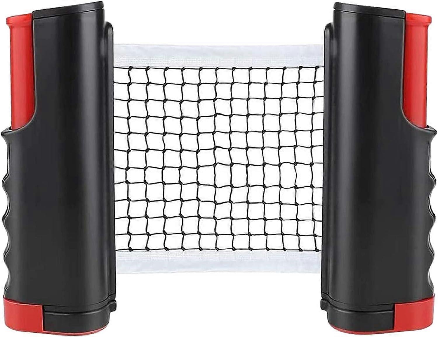 Retractable Ping Pong Net, Portable Table Tennis Net Stand, Perfect for Ping Pong Table, Desk, Dining Table, Adjustable Length 190CM